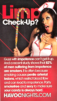 Havoc "Limp Check-Up" promo card.  Yes, really.