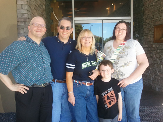 I, Tom, Mary Ann, X and Lanna outside Blue Mesa Grill.